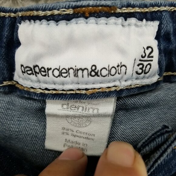Paper Denim & Cloth Jeans Mens 32x30 Blue Skinny Stretch Denim - Picture 5 of 6